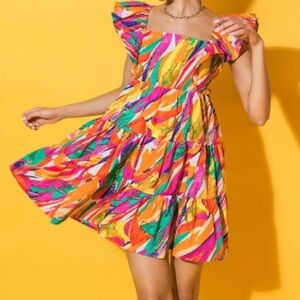 Flying Tomato Multicolor Mini Dress
